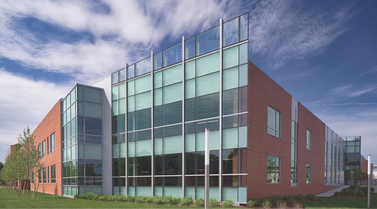 Front entrance to a building on the Hood Park campus