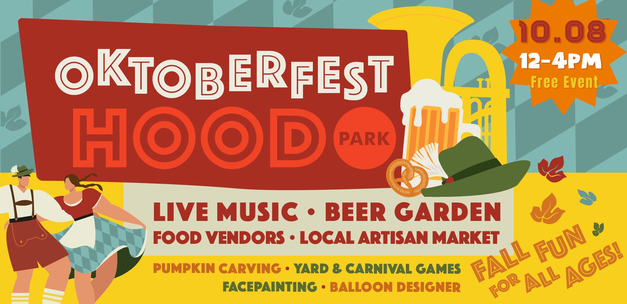 Hood Park Oktoberfest – October 8, 2023 12-4:00pm