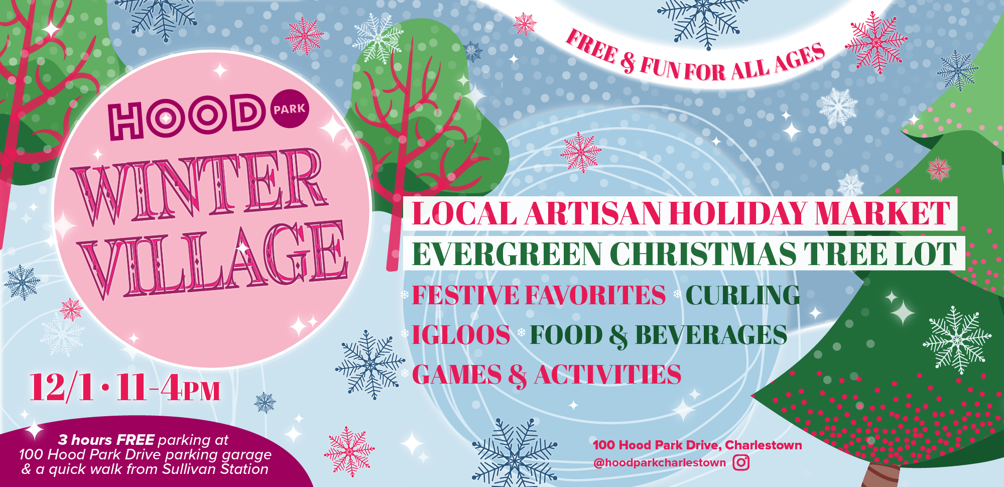 Hood Park’s Winter Village- December 1, 2024, 11-4pm